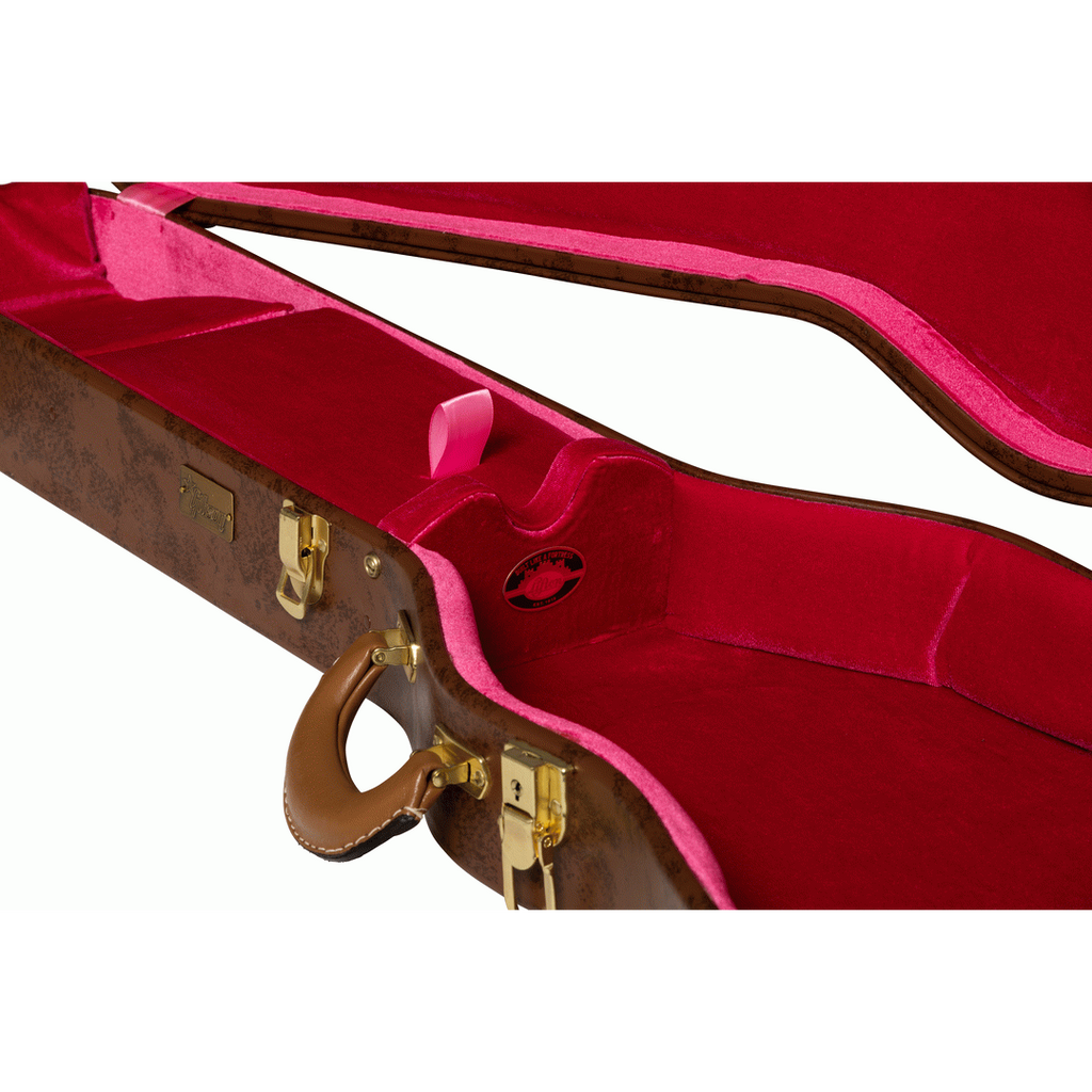 Gibson Lifton 5 Latch Brown/Pink Case Les Paul