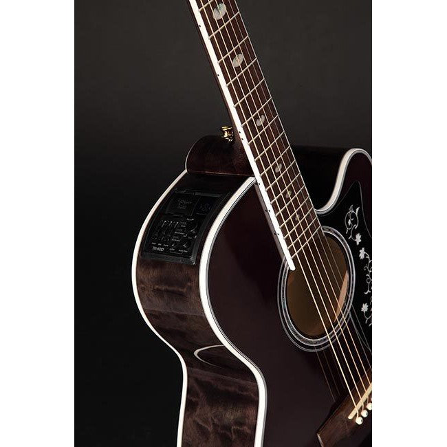 Takamine G70 Series NEX AC/EL Guitar in Transparent Black Gloss Finish GN75CE