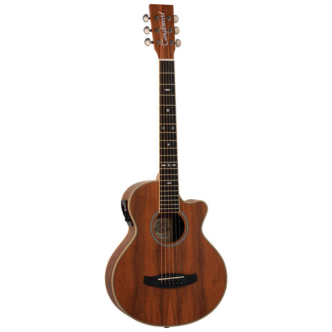 Tanglewood TRU2-CE-AW Reunion Pro All Figured Black Walnut Solid Top Traveller Super Folk C/E