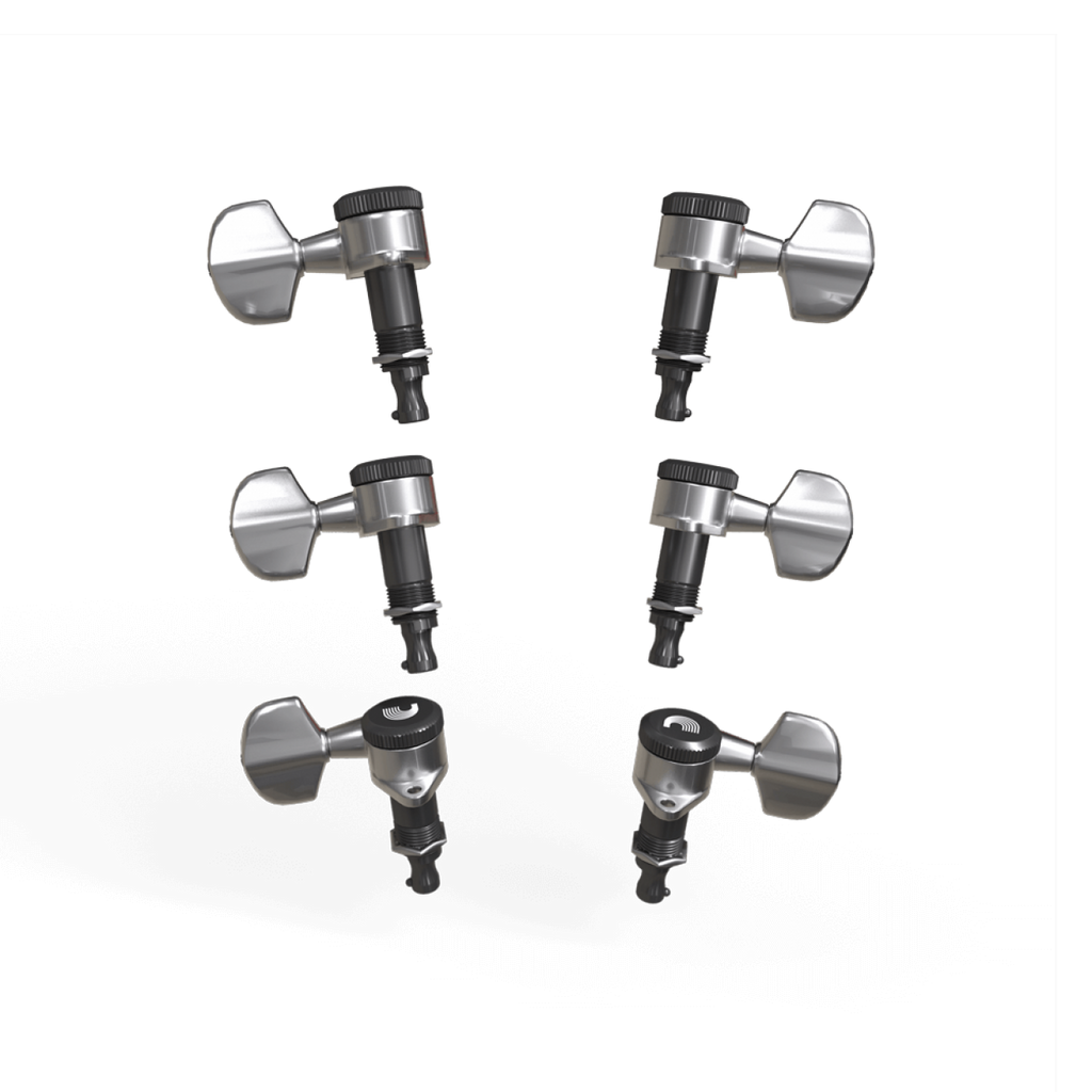 D'Addario AutoTrim Locking Tuning Machines (3 A Side Chrome)