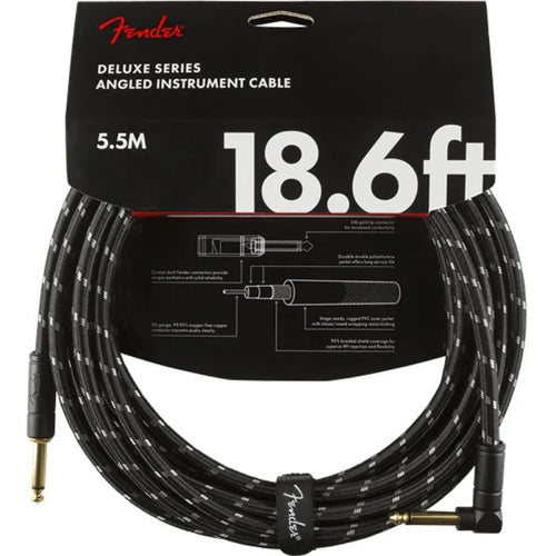 Fender Deluxe Series Instrument Cable Straight/Angle 18.6ft 5.5m