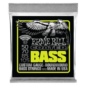 Ernie Ball Regular Slinky Coated Electric Bass Strings, 50-105 Gauge