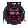 Ernie Ball 5.5 Meters Braided Straight / Angle Inst Cable, Black