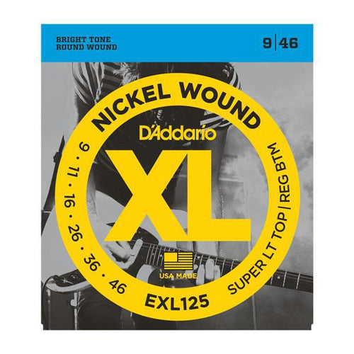 D'Addario EXL125 9-46 Electric Guitar Strings, D'Addario, Haworth Music