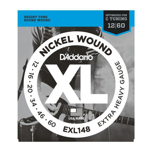 D'Addario EXL148 Extra-Heavy 12-60 Electric Guitar Strings, D'Addario, Haworth Music