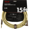 Fender Series Instrument Cable 4.5M (15FT) Straight/Angle Tweed
