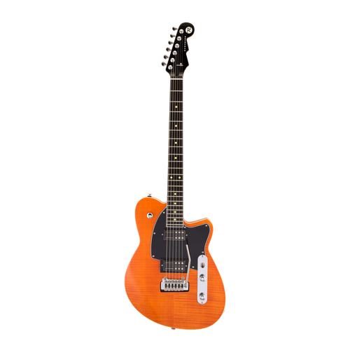 Reverend Reeves Gabrels Signature Electric Guitar in Satin Orange Flame Maple EB