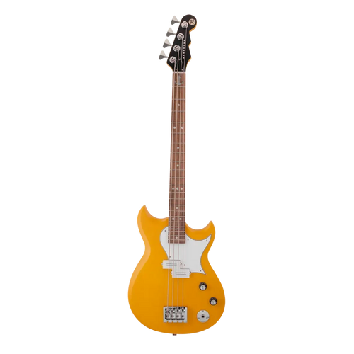 Reverend Mike Watt Wattplower Short. Scale 4 String Bass in Satin Yellow WYEL-RW