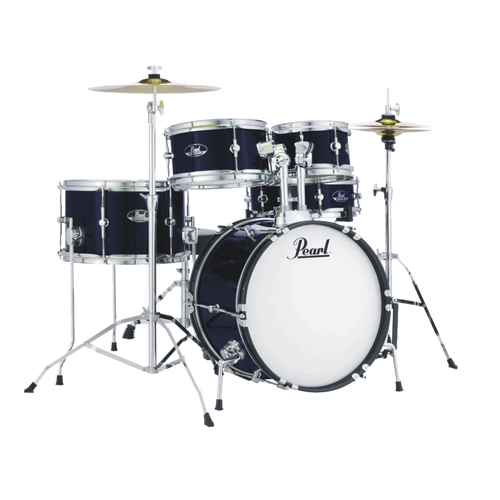 Pearl PDRSJ465C/C-743 Roadshow Junior 5-Piece Drum Kit w/ Hardware & Cymbals in Royal Blue Metallic