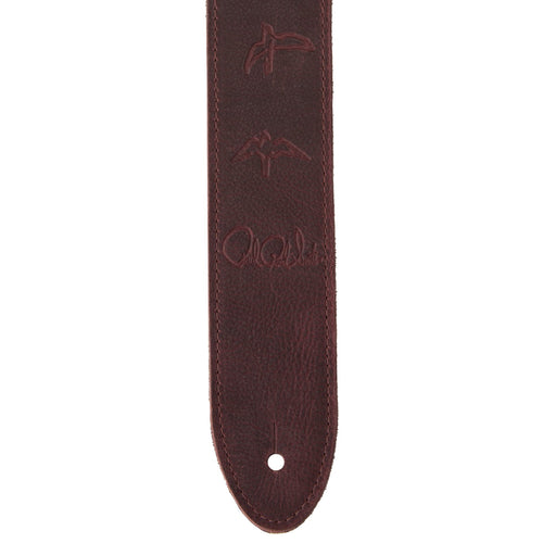 PRS 2Inch Reversible Strap Leather & Suede, Birds, Oxblood