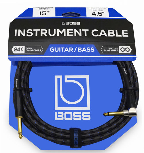 BIC15A BIC-15A Instrument Cable 15ft AS 15ft / 4.5m - Angled/Straight