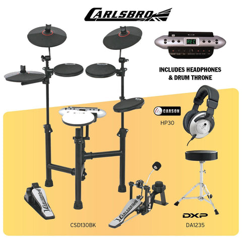 Carlsbro CSD130PACK 5 Piece Electronic Drum Kit Pack.