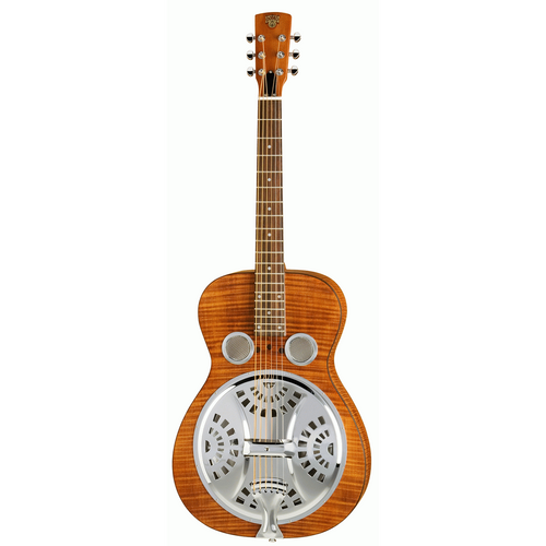 Epiphone Dobro Hound Dog Deluxe Resonator Guitar Round Neck in Vintage Brown