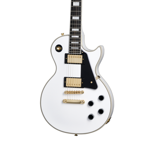 Epiphone Inspired by Gibson Les Paul Custom in Alpine White w/ Hard Case