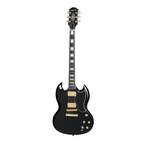 Epiphone SG Custom 2-Hum in Ebony w/ Bag