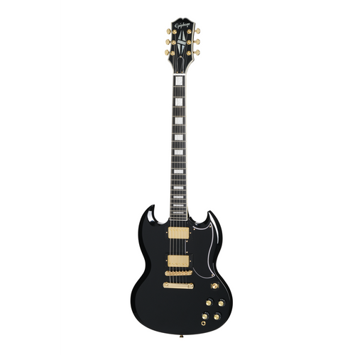 Epiphone SG Custom 2-Hum in Ebony w/ Bag