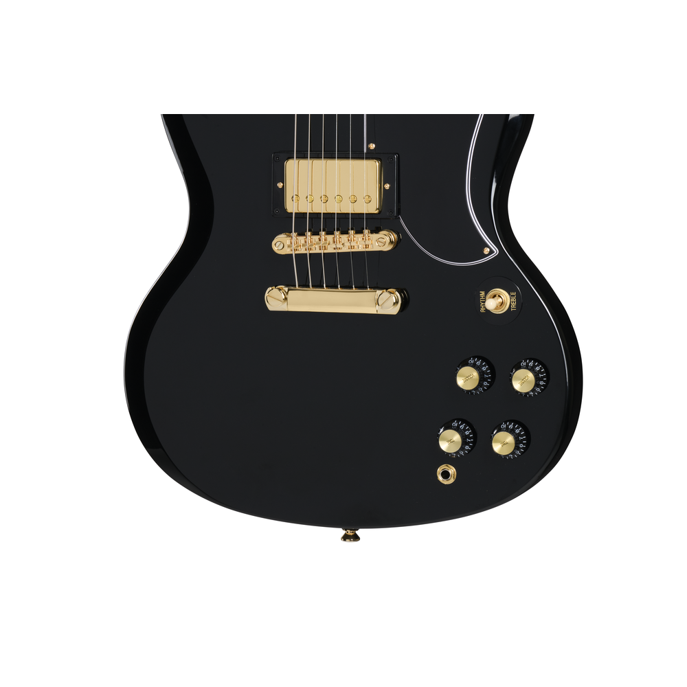 Epiphone SG Custom 2-Hum in Ebony w/ Bag