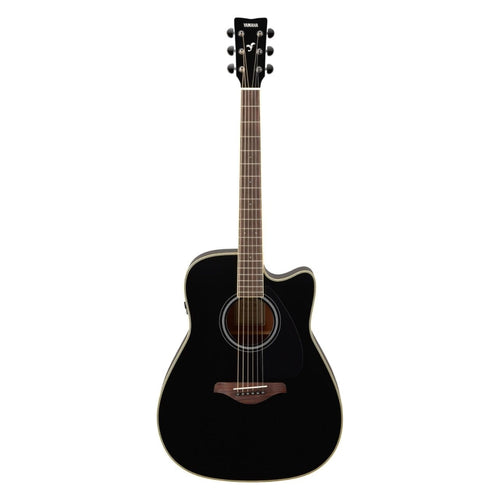 Yamaha FGC-TA Traditional Western Style Cutaway Acoustic Guitar in Black