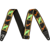 Fender Neon Monogrammed Strap, Green and Orange, 2"