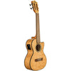 Lanikai Quilted Maple Tenor AC/EL Ukulele in Natural Stain Gloss Finish