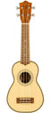 Lanikai Solid Spruce Top Series Soprano Ukulele in Natural Satin Finish