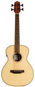 Lanikai Solid Spruce Top Series AC/EL Bass Ukulele in Natural Satin Finish
