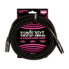 Ernie Ball BRAIDED XLR MICROPHONE CABLE MALE/FEMALE 20FT - BLACK