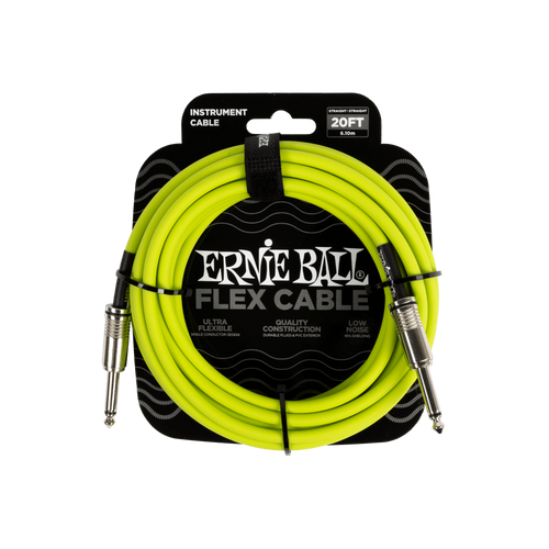 Ernie Ball Flex Instrument Cable 20ft – Green