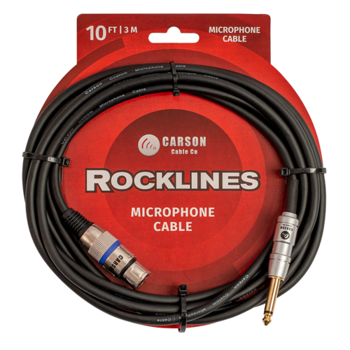 Carson ROM10H Rocklines 10 ft (3m) Microphone Female XLR to Jack Cable