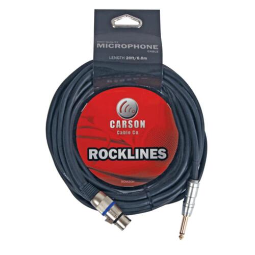 Carson ROM20H Rockline 20 foot (6m) Microphone Female XLR to Jack Cable