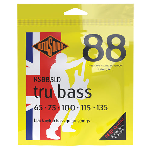 Rotosound RS885LD Tru Bass 88 Black Nylon Tapewound 5 string 65-135