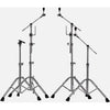 V-Drums stand and cable set with two DCS-30 cymbal/tom stands, one DBS-30 cymbal boom stand, one PDS-20 module/pad stand, and 11 TRS trigger cables. 