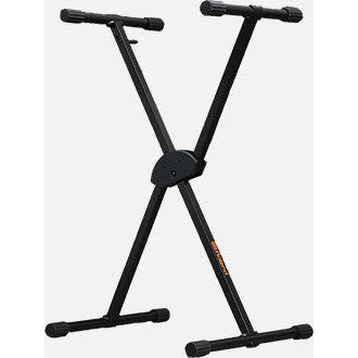 Adjustable stand for portable keyboards.