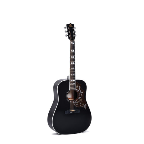 Sigma DM-SG5BK Hummingbird Acoustic Electric Guitar in Black