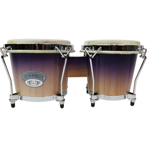 Toca 6 & 6-3/4" Synergy Deluxe Series Wooden Bongos in Purple Fade