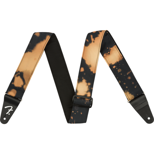 Fender Tie Dye Acid Wash Strap, Black, 2"