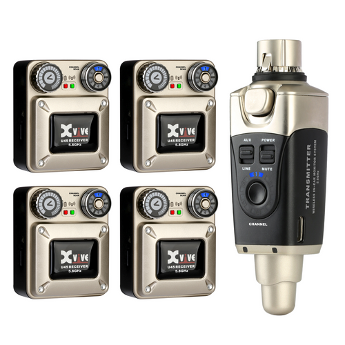 Xvive U45R2 Two-Pack 5.8 GHz In Ear Monitor System U45 System
