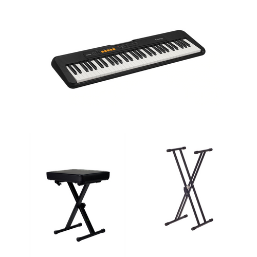 Casio CTS100BK Keyboard with Stand and Seat Beginner Package