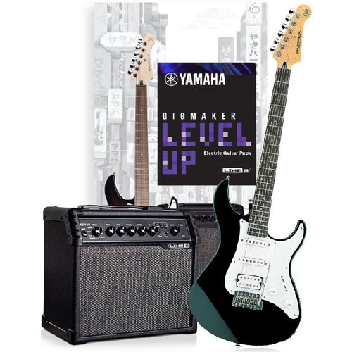 Yamaha Gigmaker Level Up Pack w/ Line 6 Spider Amp in Black
