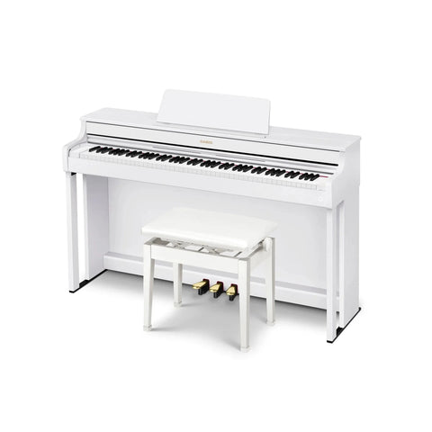 Casio Celviano AP300 Digital Piano in White AP-300WE with Piano Bench