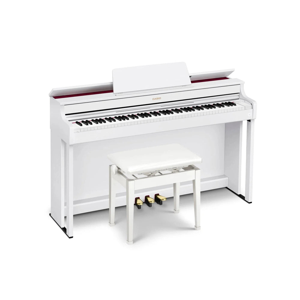 Casio Celviano AP300 Digital Piano in White AP-300WE with Piano Bench