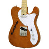 Aria Pro II TEG-Series Semi-Hollow Electric Guitar in Natural with White Pearl Pickguard