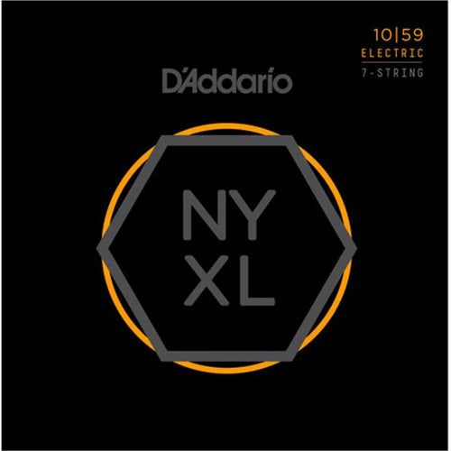 D'Addario NYXL1059 Electric Guitar Strings 7-Str Nickel Wound 10-59 Regular Light