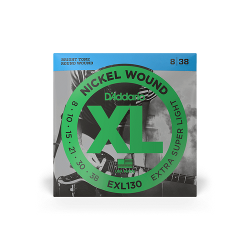 D'Addario 08-38 Extra Super Light Electric Guitar Strings EXL130