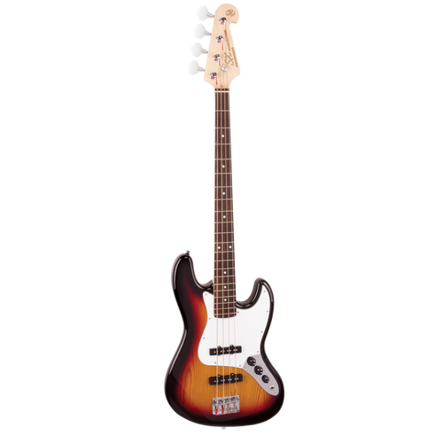 SX SB1 Electric Bass Guitar Kit in 3 Tone Sunburst