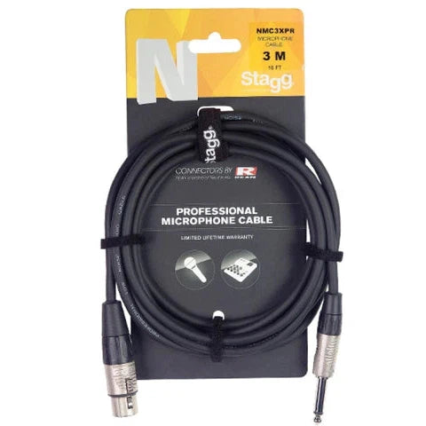 Stagg Microphone Cable 3 Metre NMC3XPR