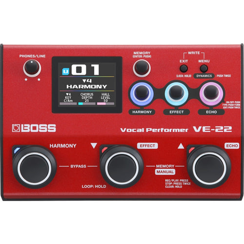 Boss VE-22 Vocal Performer Multi Effects Pedal VE22