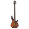 Ibanez SRF705 Portamento Fretless 5 String Bass Guitar In Brown Burst Flat
