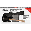 Squier Affinity Series Precision Bass Electric Guitar PJ Pack In Black