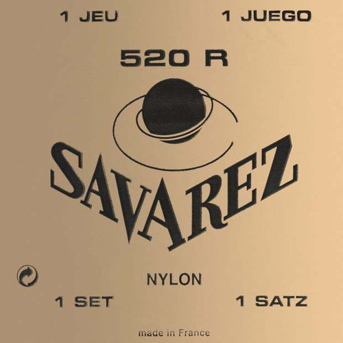 Savarez 520R Classical Guitar Strings Nylon Red Card High Tension
